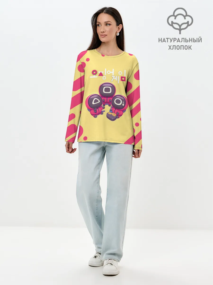 Лонгслив женский. Хлопок / ИЗГОТАВЛИВАЮТ ВИЗИТКИ | ОХРАНА