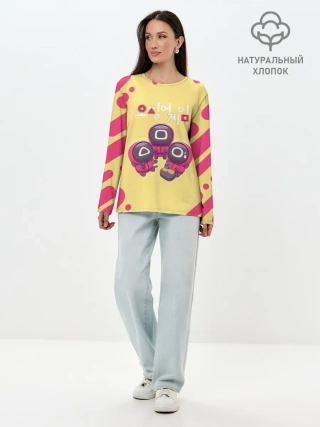 Лонгслив женский. Хлопок / ИЗГОТАВЛИВАЮТ ВИЗИТКИ | ОХРАНА