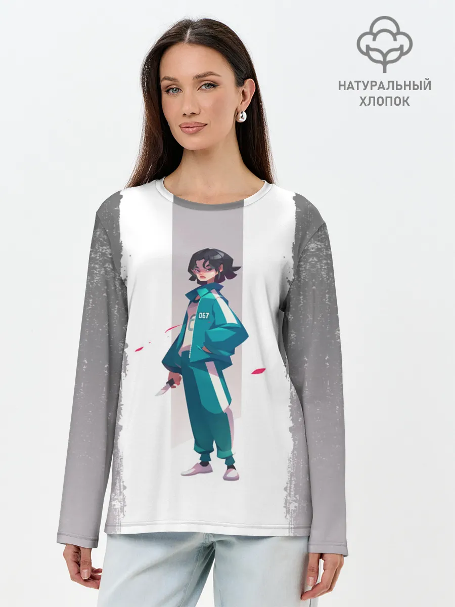Лонгслив женский. Хлопок / 067 | Кан Сэ Бёк