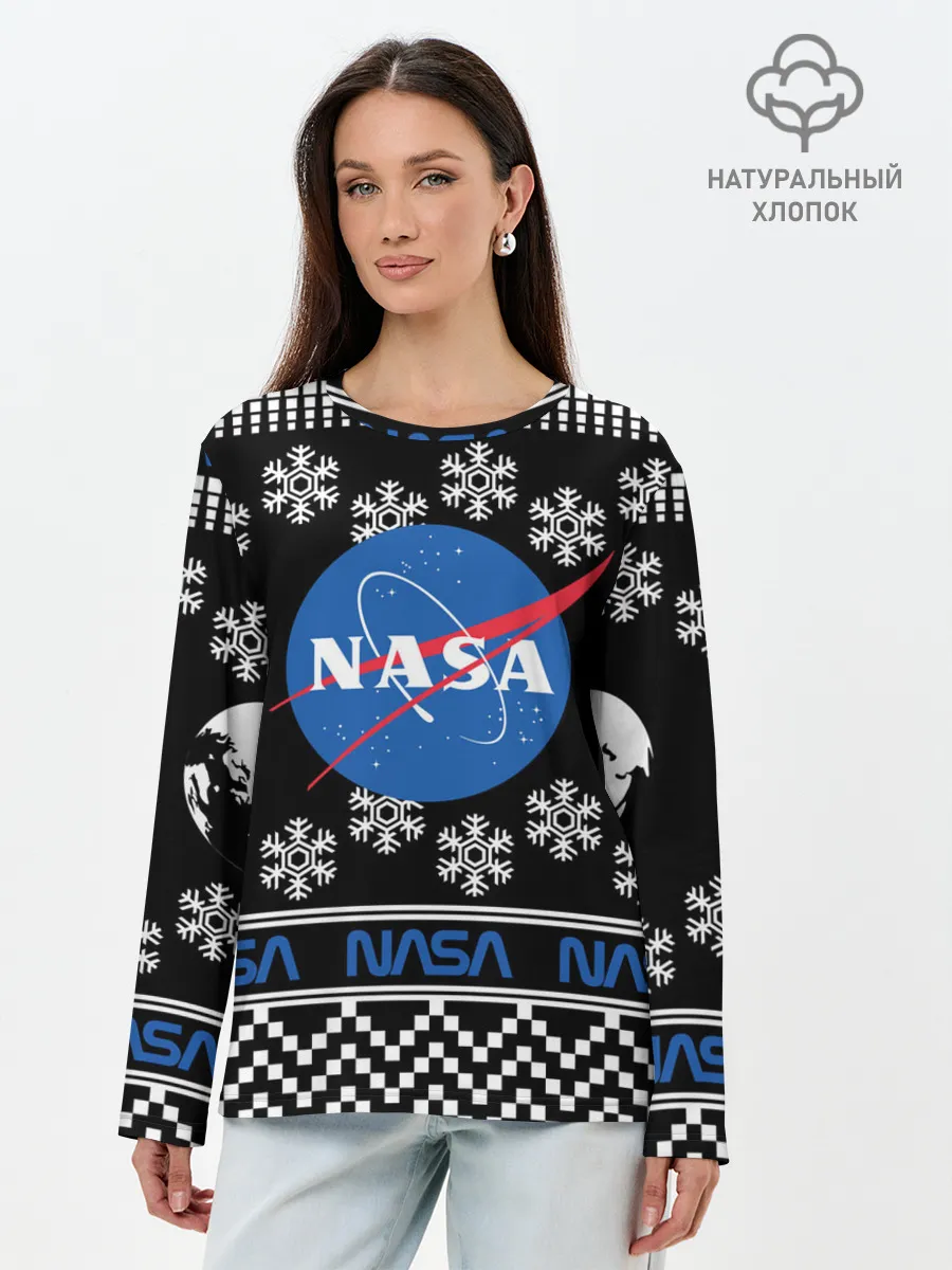 Лонгслив женский. Хлопок / НАСА