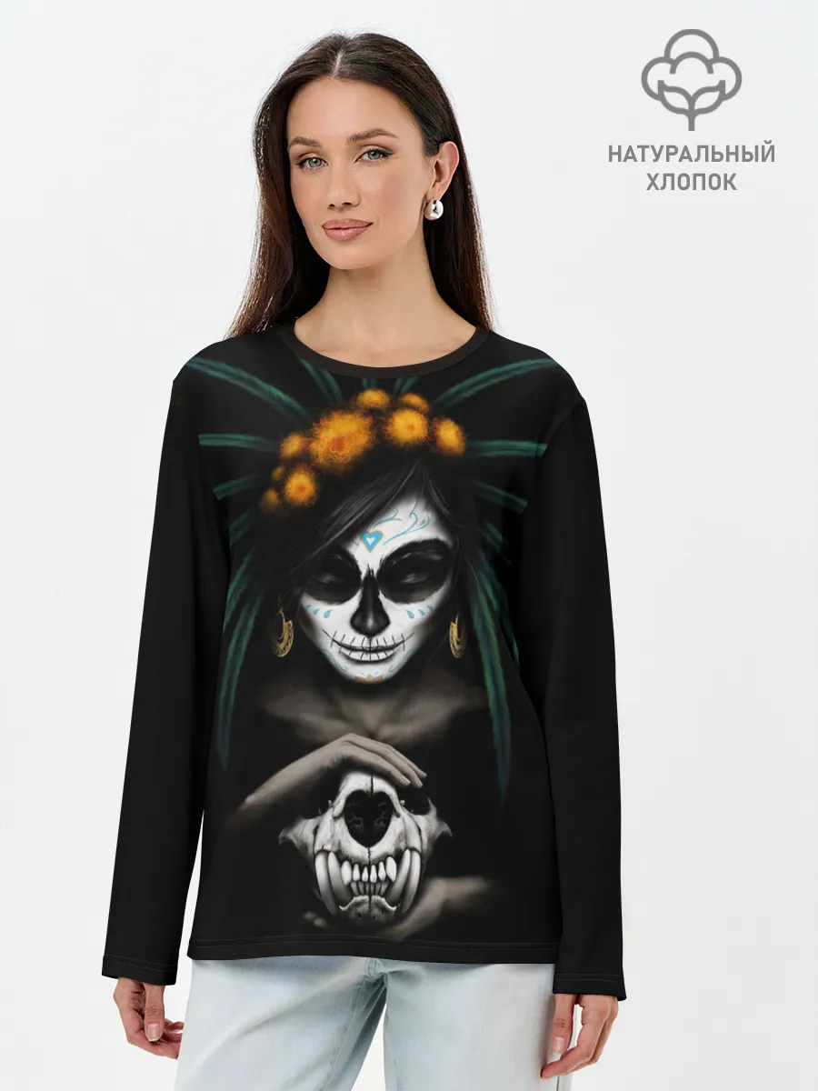 Лонгслив женский. Хлопок / WOMANSHAMAN