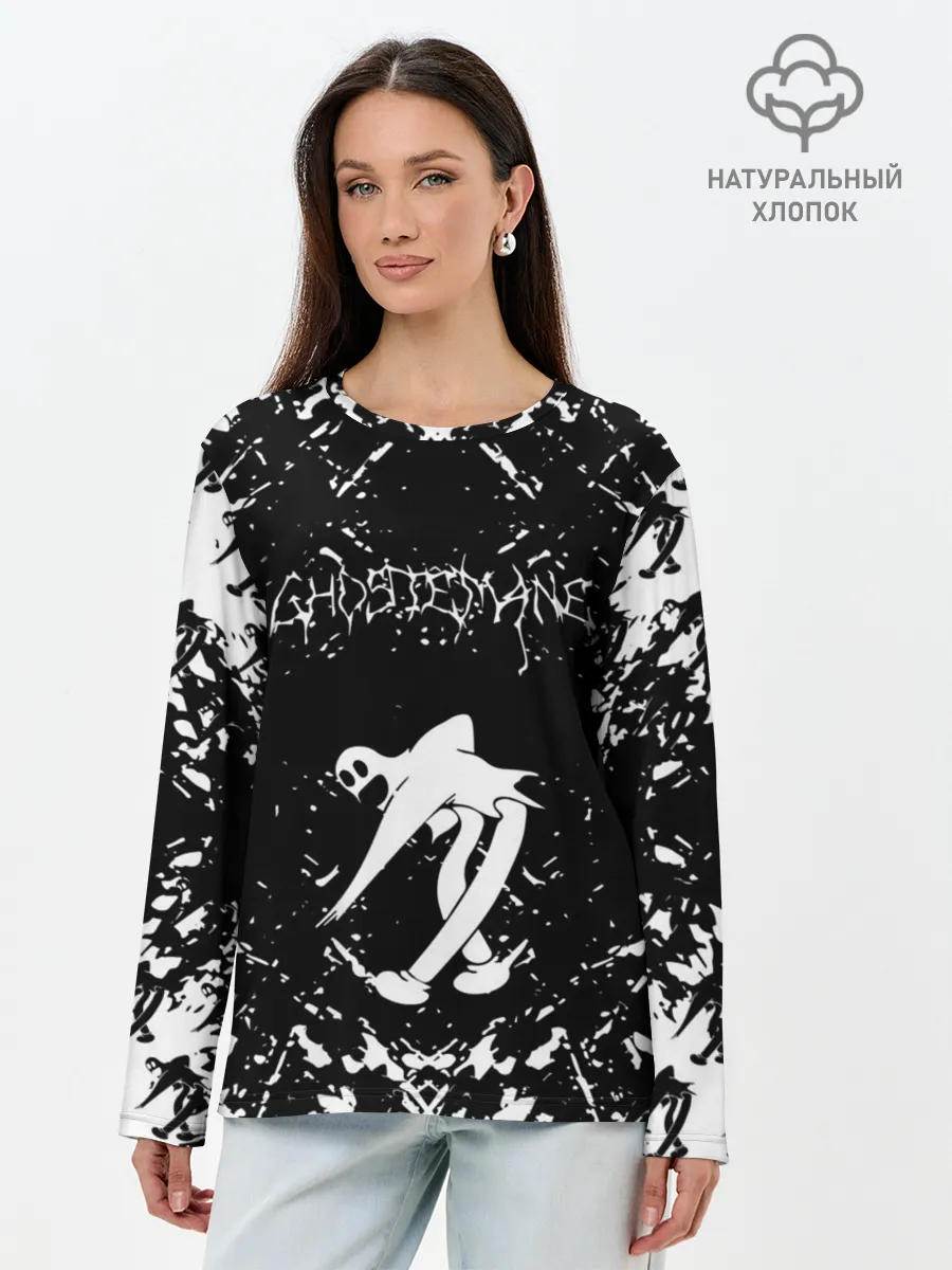 Лонгслив женский. Хлопок / GHOSTEMANE BLACK FOREST.