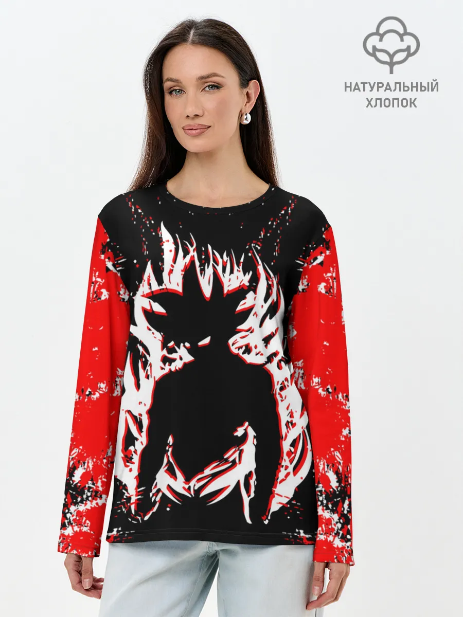 Лонгслив женский. Хлопок / dragon ball super.