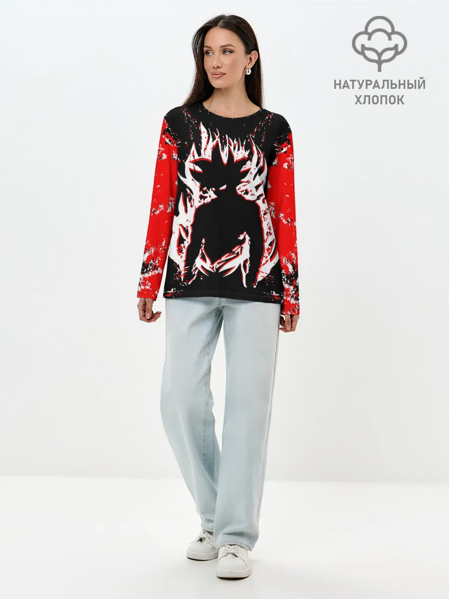 Лонгслив женский. Хлопок / dragon ball super.