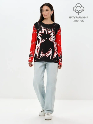 Лонгслив женский. Хлопок / dragon ball super.