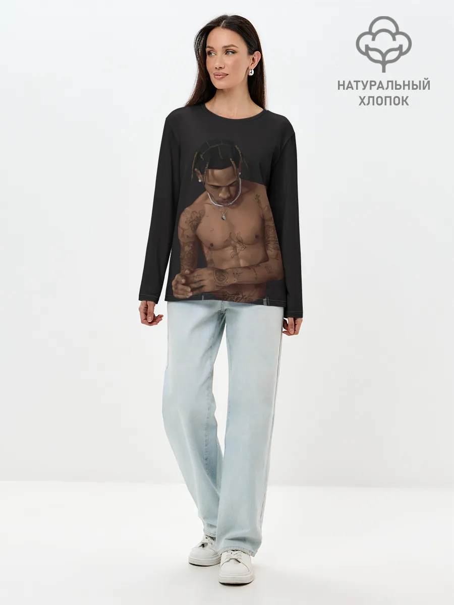 Лонгслив женский. Хлопок / Крутой Тревис