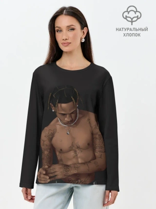 Лонгслив женский. Хлопок / Крутой Тревис