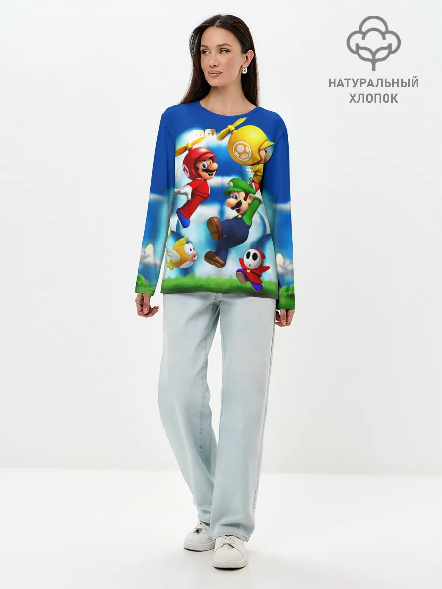 Лонгслив женский. Хлопок / SuperFlyMario