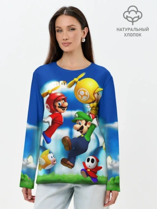 Лонгслив женский. Хлопок / SuperFlyMario