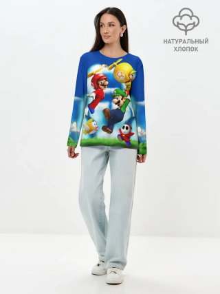 Лонгслив женский. Хлопок / SuperFlyMario