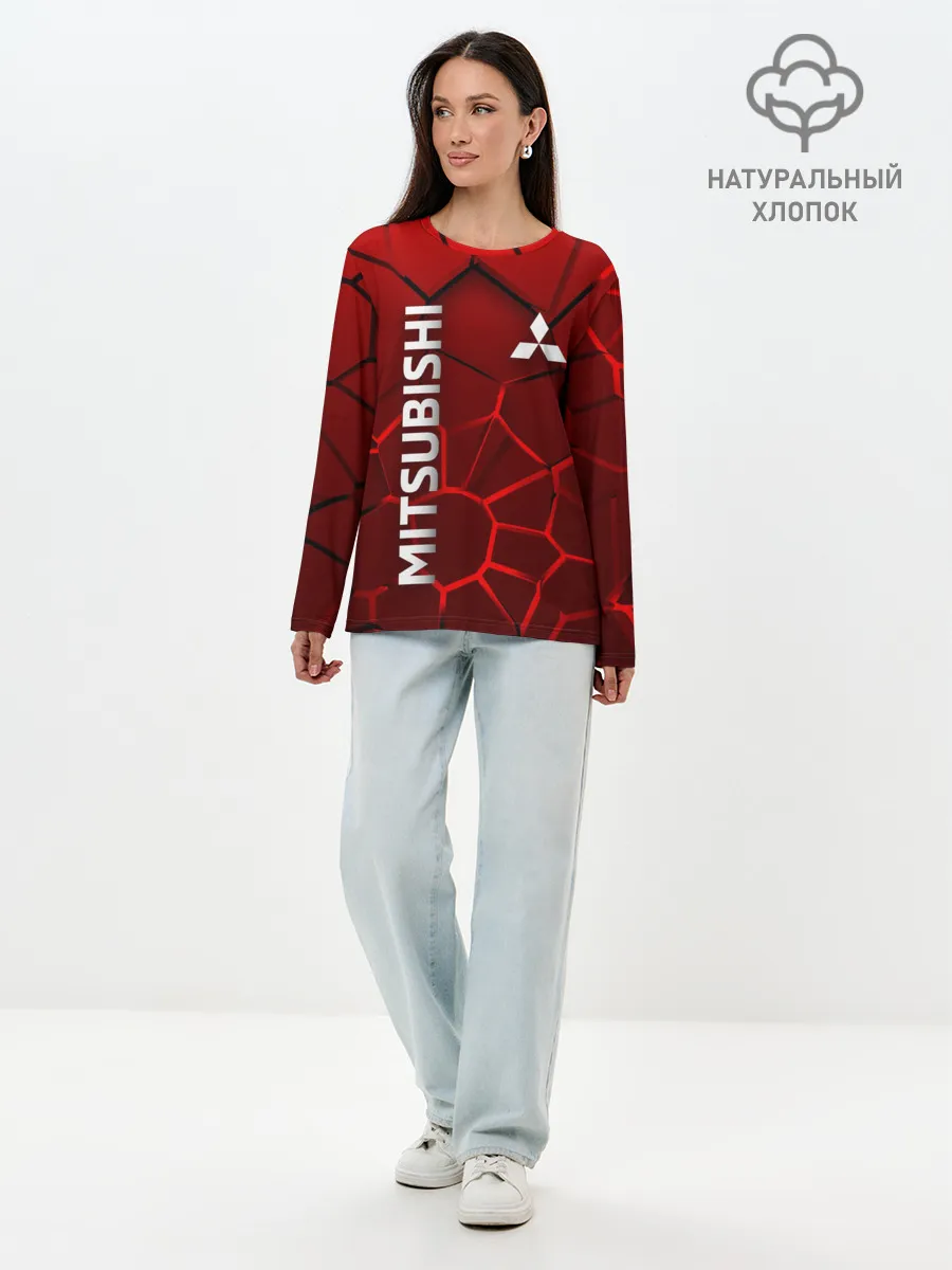 Лонгслив женский. Хлопок / Митсубиси 3D плиты