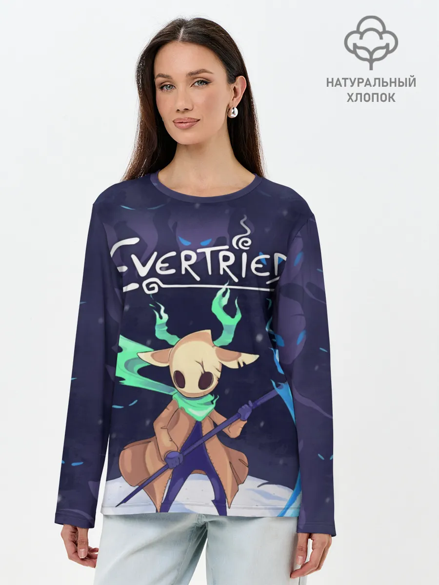 Лонгслив женский. Хлопок / EVERTRIED ГЛАВНЫЙ ГЕРОЙ,