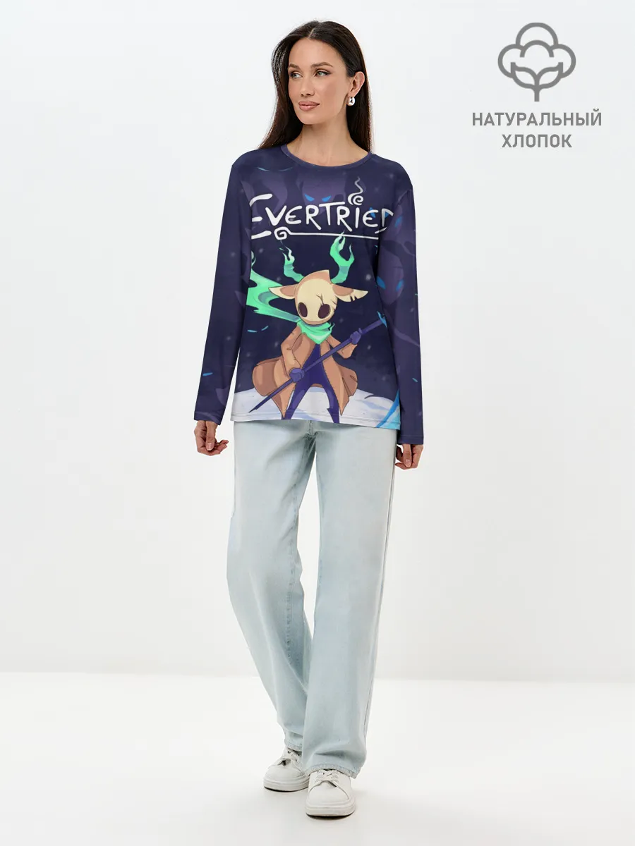 Лонгслив женский. Хлопок / EVERTRIED ГЛАВНЫЙ ГЕРОЙ,