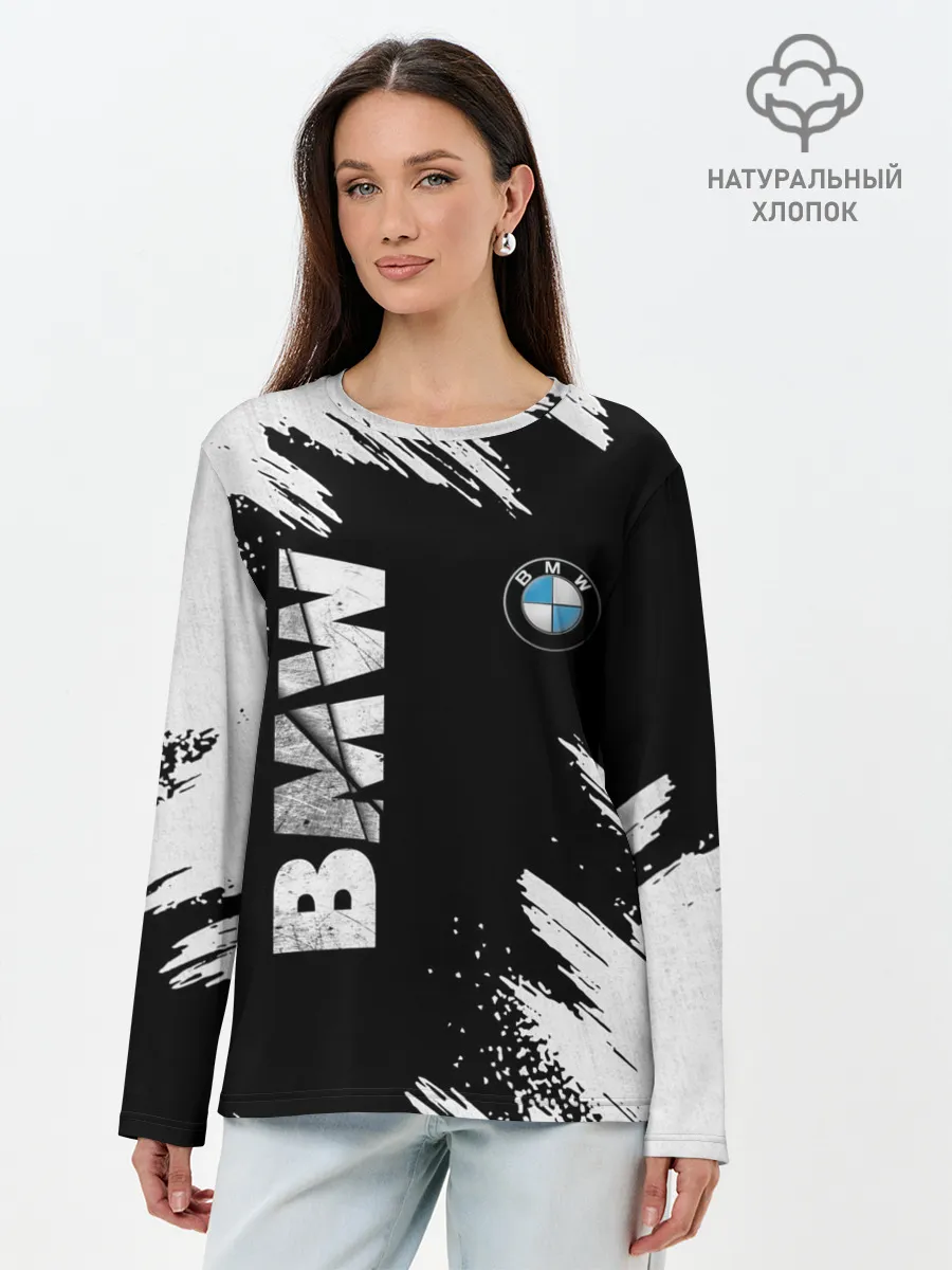 Лонгслив женский. Хлопок / BMW GRUNGE | БМВ ГРАНЖ