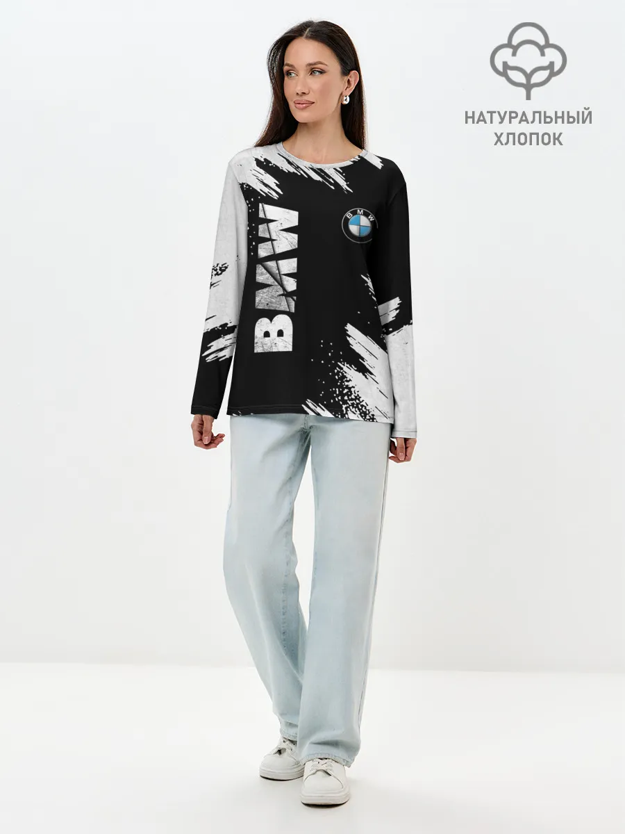 Лонгслив женский. Хлопок / BMW GRUNGE | БМВ ГРАНЖ