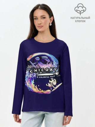 Лонгслив женский. Хлопок / Chicory: A Colorful Tale GAME