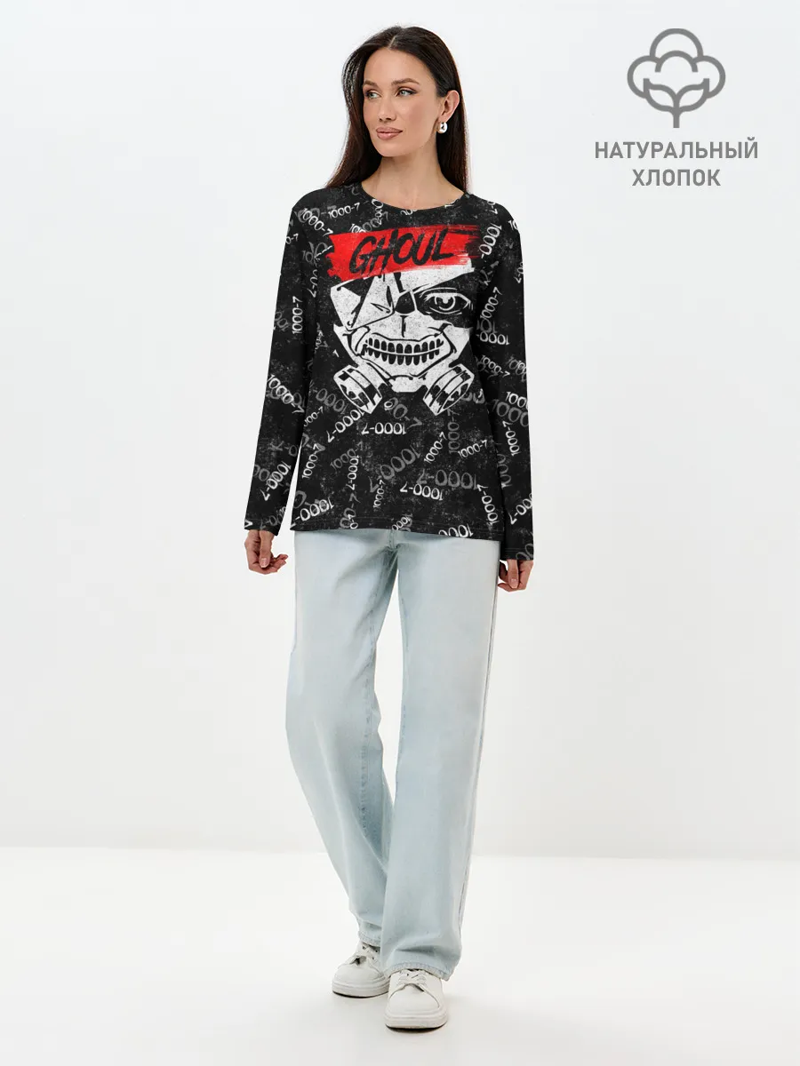 Лонгслив женский. Хлопок / KANEKI GHOUL