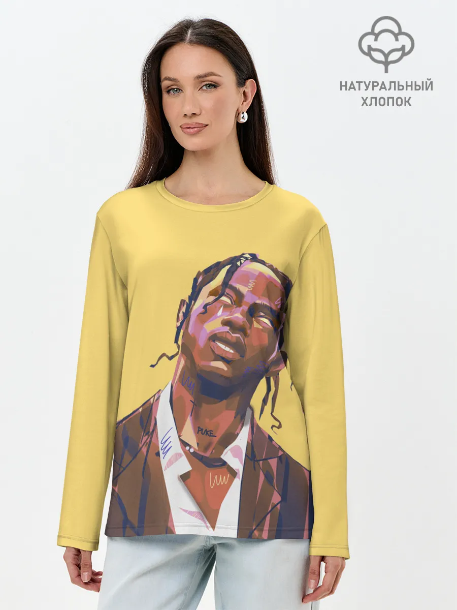 Лонгслив женский. Хлопок / Travis art