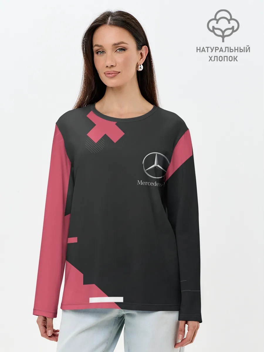 Лонгслив женский. Хлопок / Мерседес / Mersedes