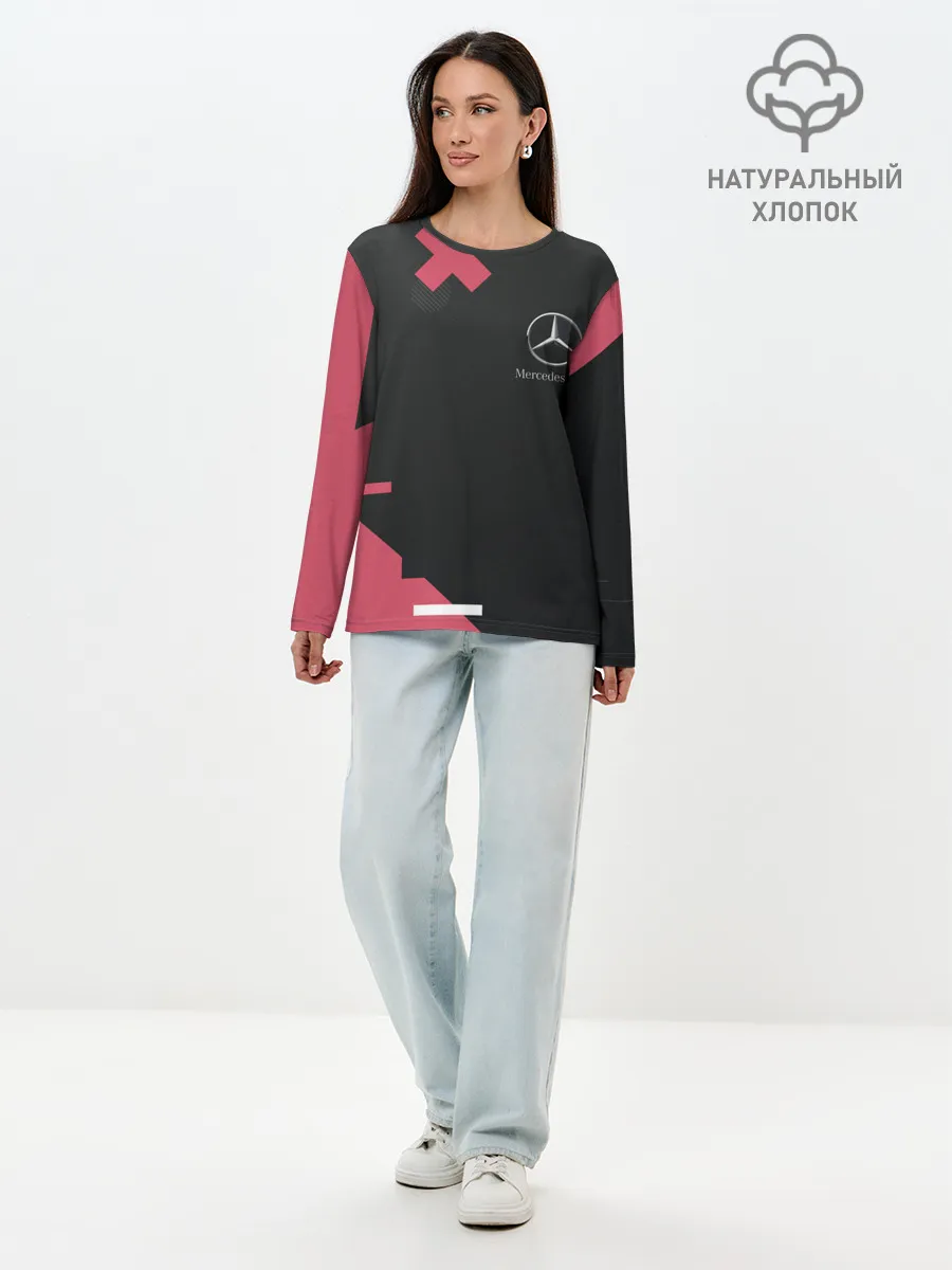 Лонгслив женский. Хлопок / Мерседес / Mersedes