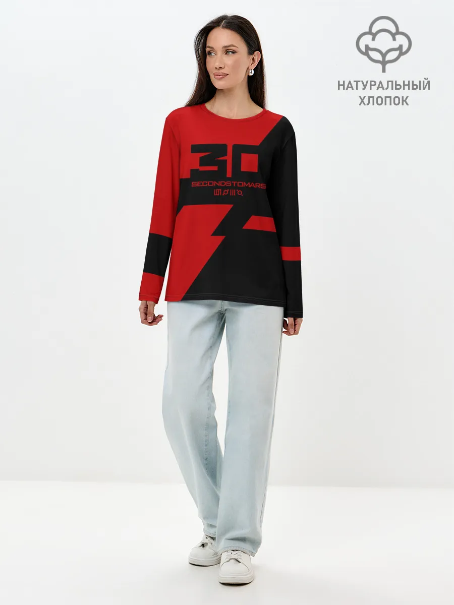 Лонгслив женский. Хлопок / 30 Seconds to Mars / 30 секунд до Марса