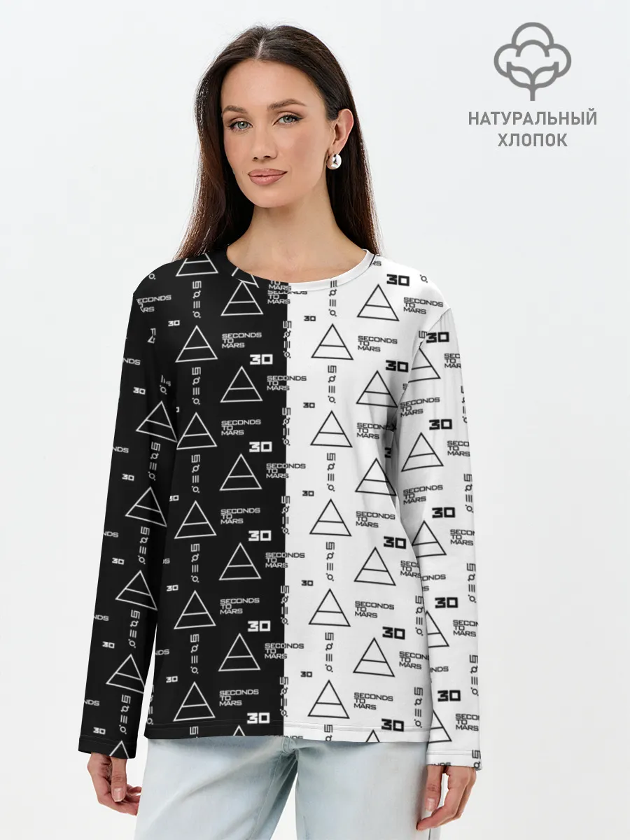 Лонгслив женский. Хлопок / 30 Seconds to Mars