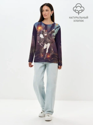 Лонгслив женский. Хлопок / Ху Тао