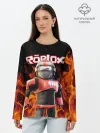 Лонгслив женский. Хлопок / ROBLOX FIRE | РОБЛОКС ОГОНЬ | ПОЖАРНЫЙ