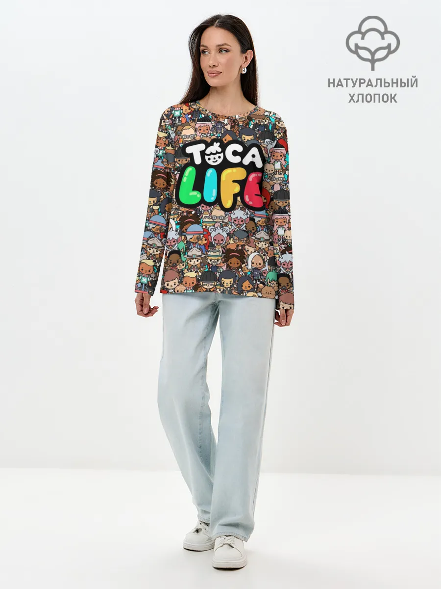 Лонгслив женский. Хлопок / Toca Boca game | Тока бока