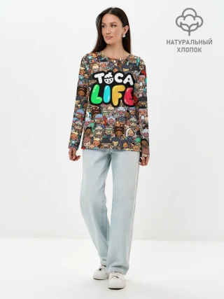 Лонгслив женский. Хлопок / Toca Boca game | Тока бока