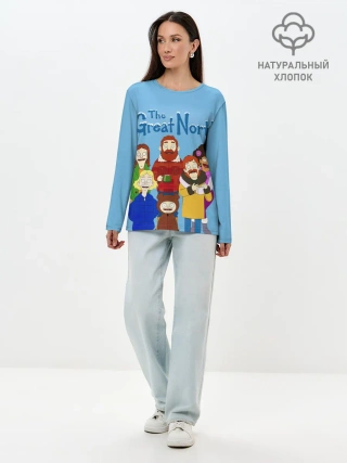 Лонгслив женский. Хлопок / The Great North Семья
