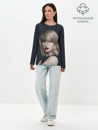 Лонгслив женский. Хлопок / Горячая Тейлор