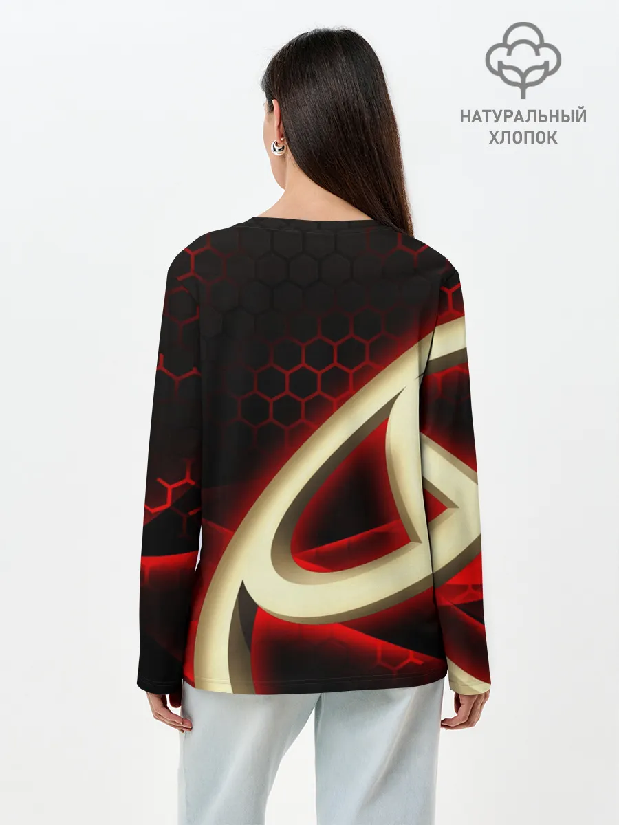 Лонгслив женский. Хлопок / Тойота / Toyota