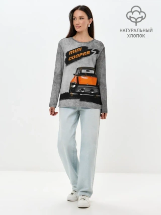 Лонгслив женский. Хлопок / Maшина Mini