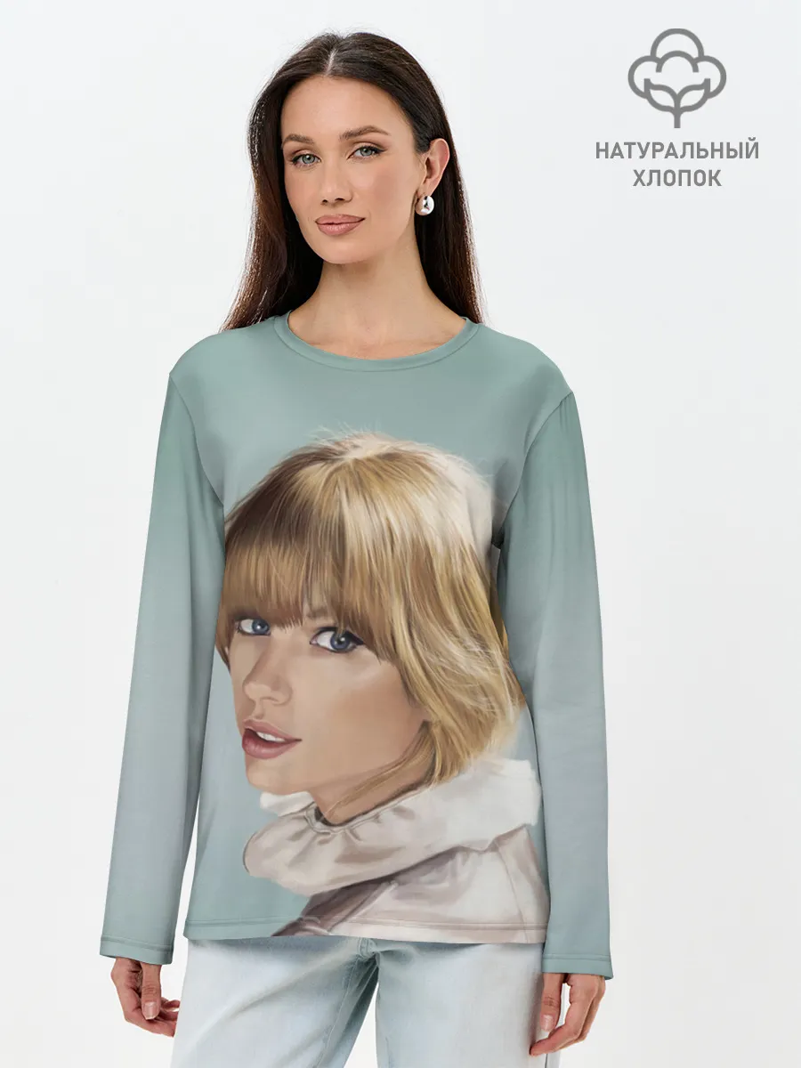 Лонгслив женский. Хлопок / Обворожительная Тейлор