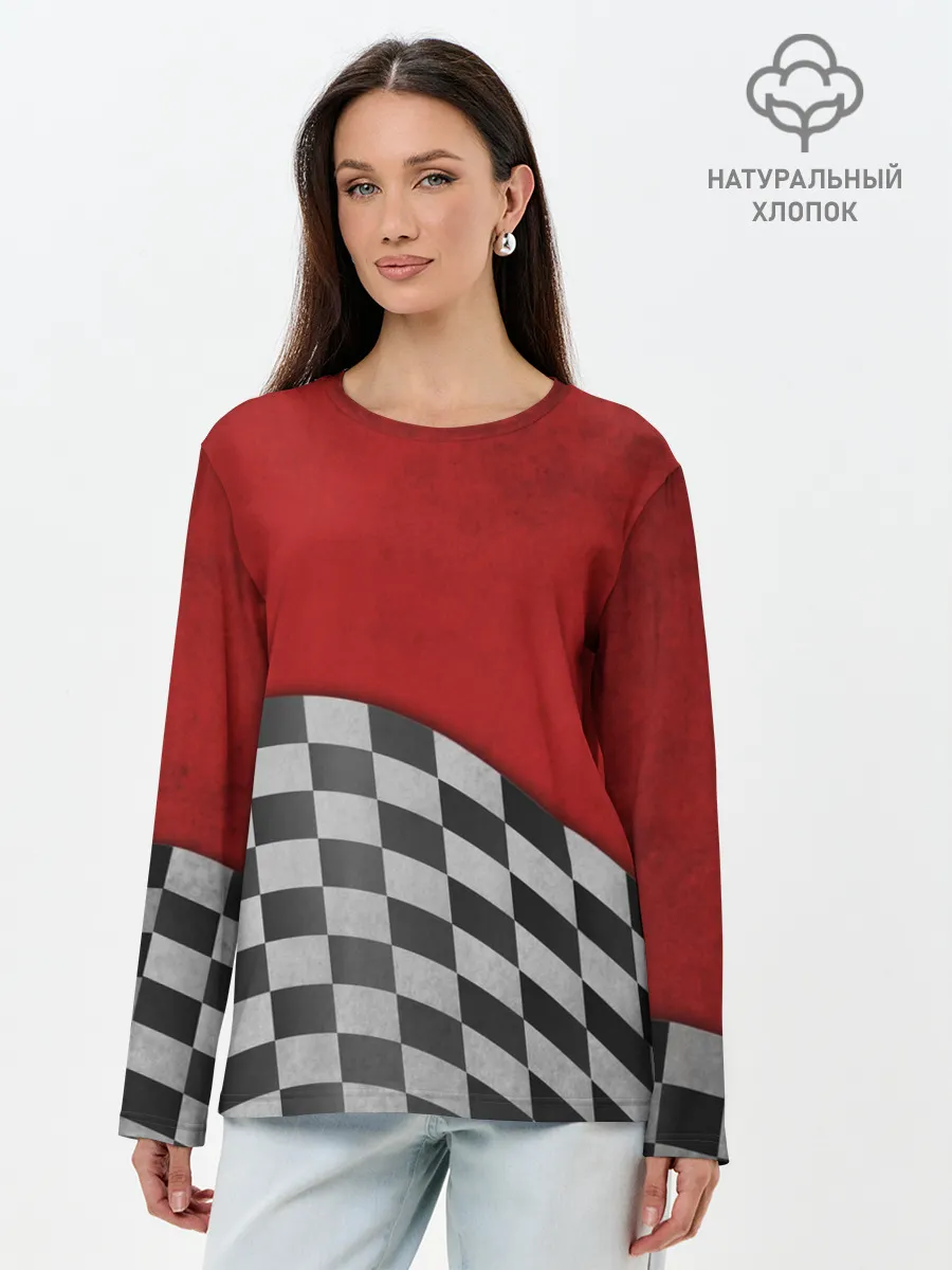 Лонгслив женский. Хлопок / Финиш