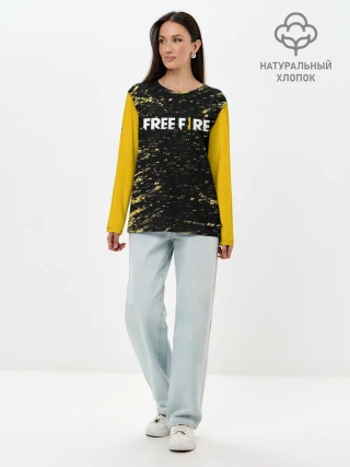 Лонгслив женский. Хлопок / Garena Free Fire - День Booyah.