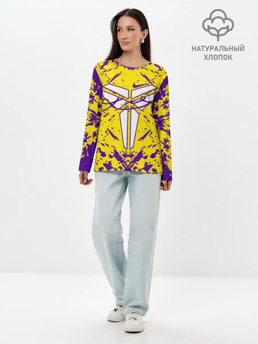 Лонгслив женский. Хлопок / ЛЕЙКЕРС| LOS ANGELES LAKERS,