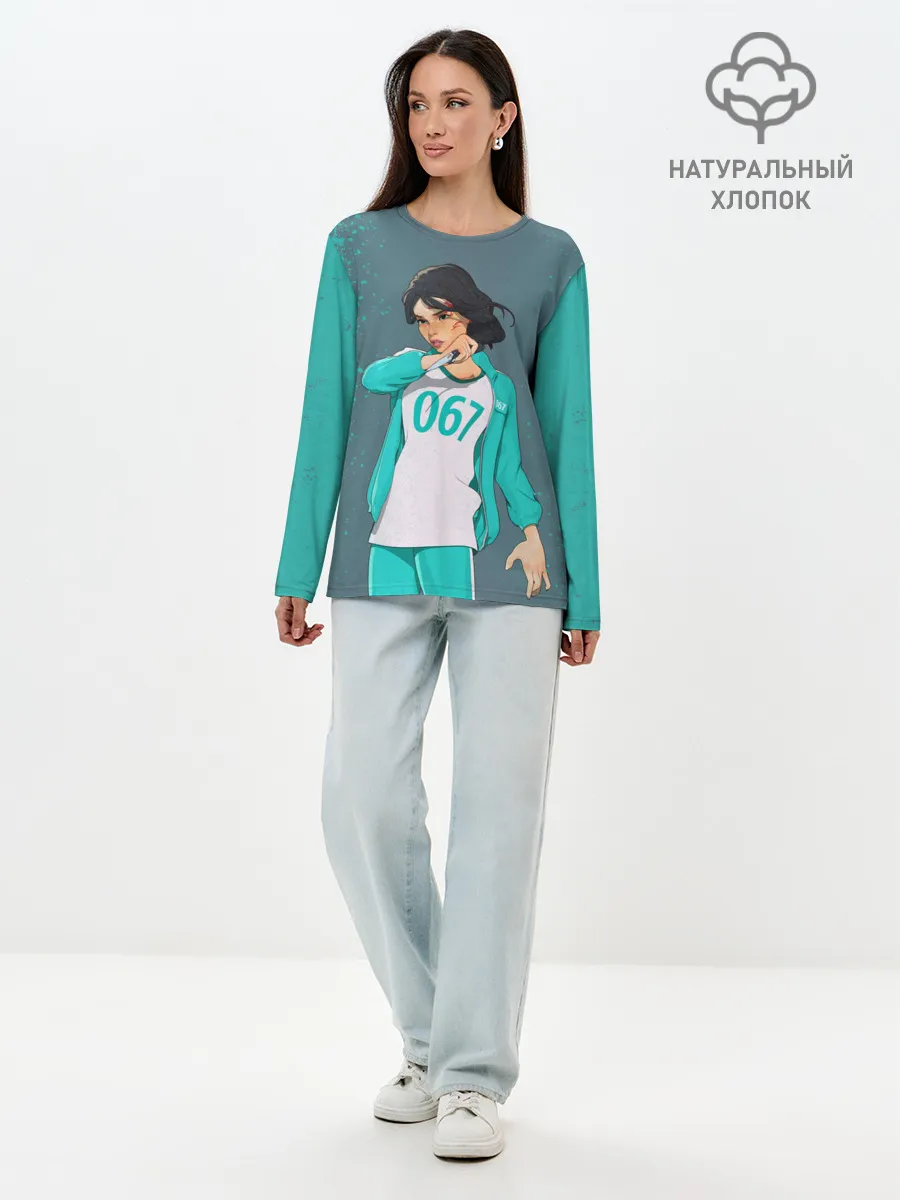 Лонгслив женский. Хлопок / 067 | Кан Сэ Бёк с ножом