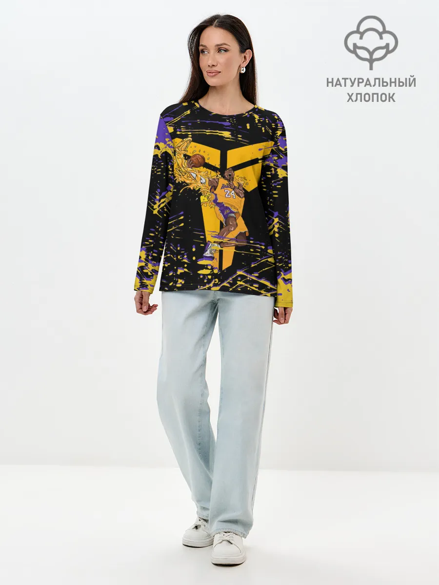 Лонгслив женский. Хлопок / Los angeles lakers NBA