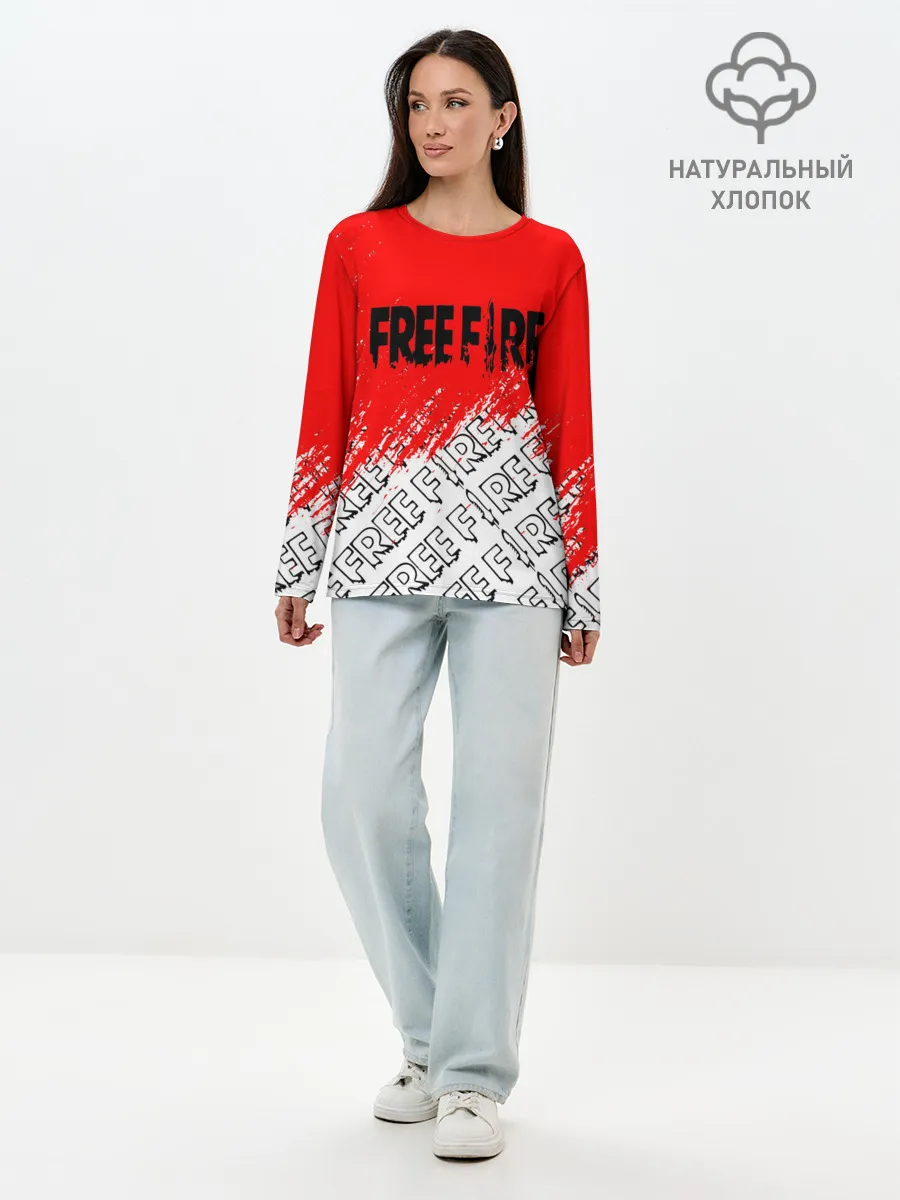 Лонгслив женский. Хлопок / фри фаер | День Booyah,