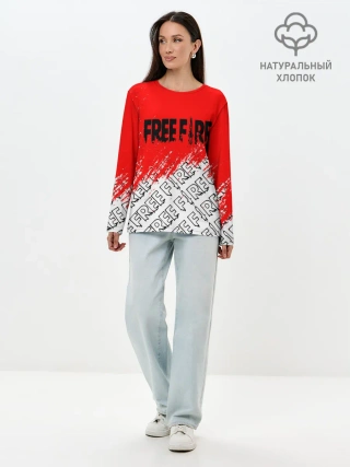 Лонгслив женский. Хлопок / фри фаер | День Booyah,