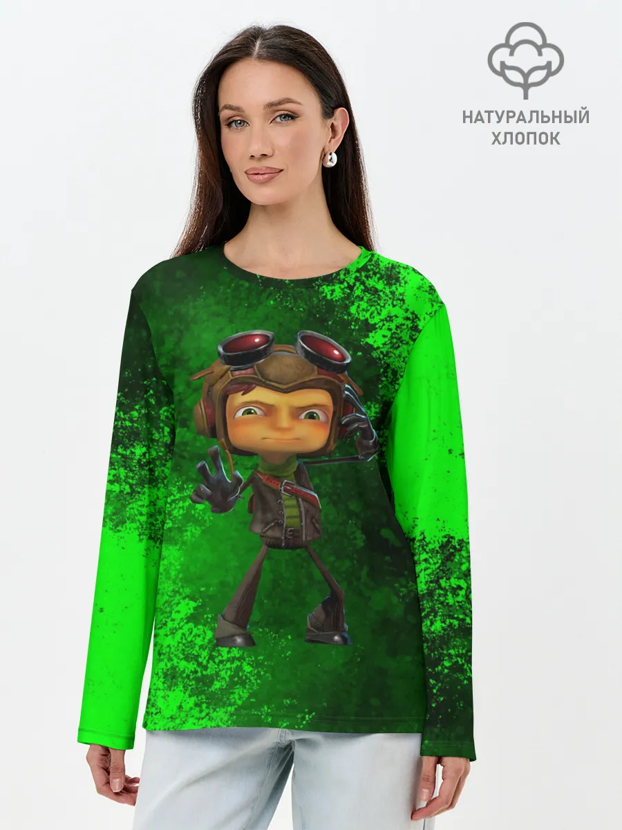 Лонгслив женский. Хлопок / Psychonauts 2 | Распутин