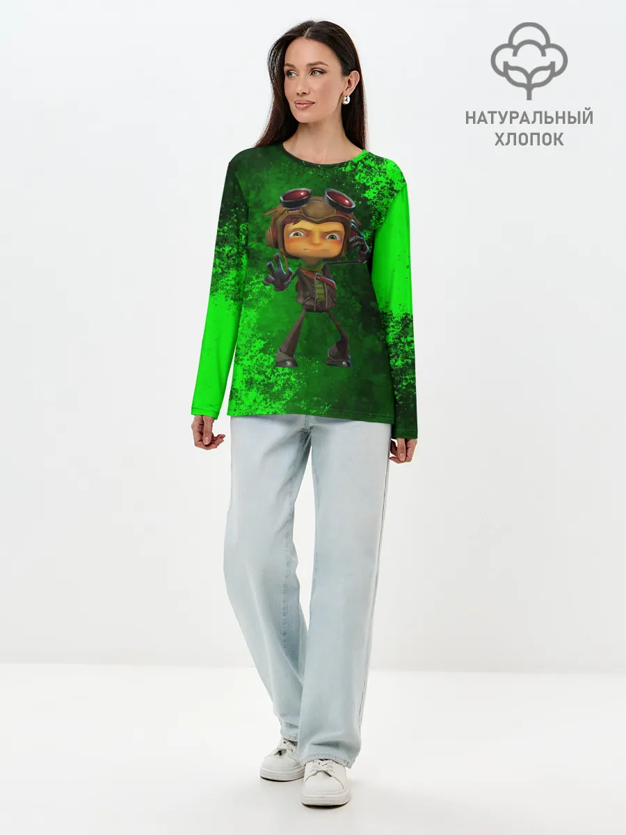 Лонгслив женский. Хлопок / Psychonauts 2 | Распутин