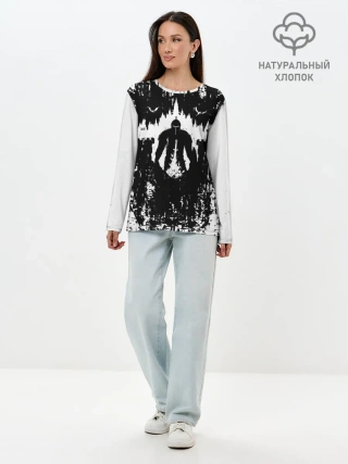 Лонгслив женский. Хлопок / ТЁМНЫЕ ДУШИ | DARK SOULS