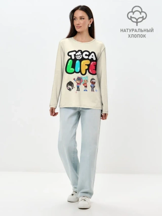 Лонгслив женский. Хлопок / Toca Boca Рита, Зик, Нари, Леон