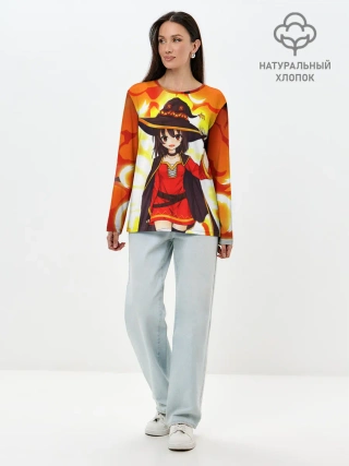 Лонгслив женский. Хлопок / Mеgumin