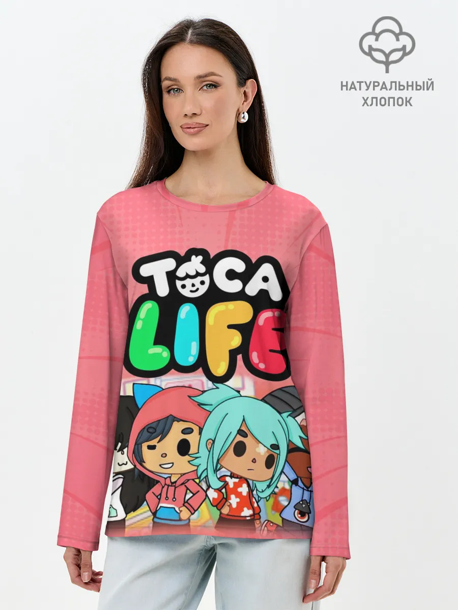 Лонгслив женский. Хлопок / Toca Boca | Тока бока персонажи игры