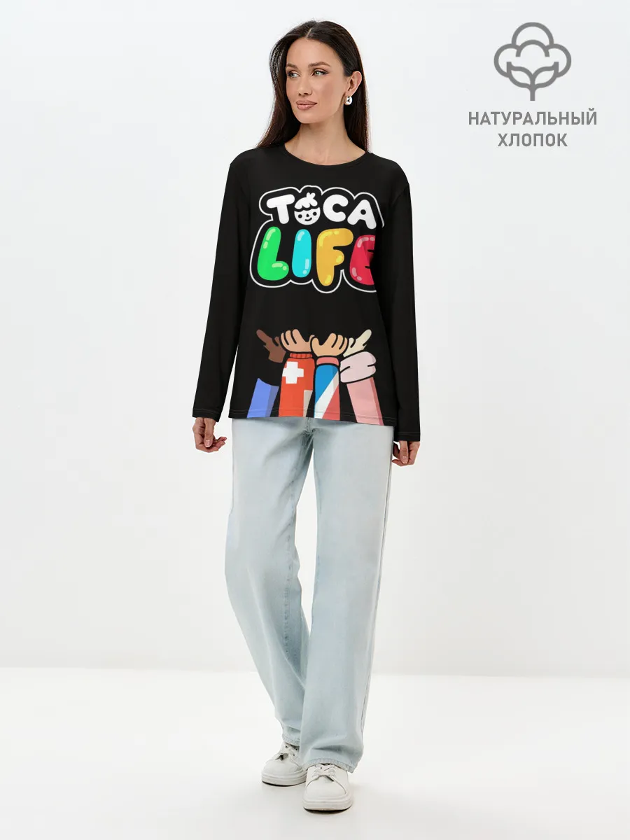 Лонгслив женский. Хлопок / Toca Boca | Тока бока ДРУЖБА