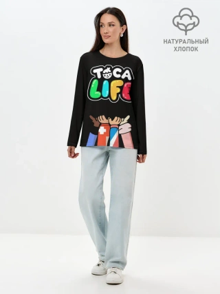 Лонгслив женский. Хлопок / Toca Boca | Тока бока ДРУЖБА